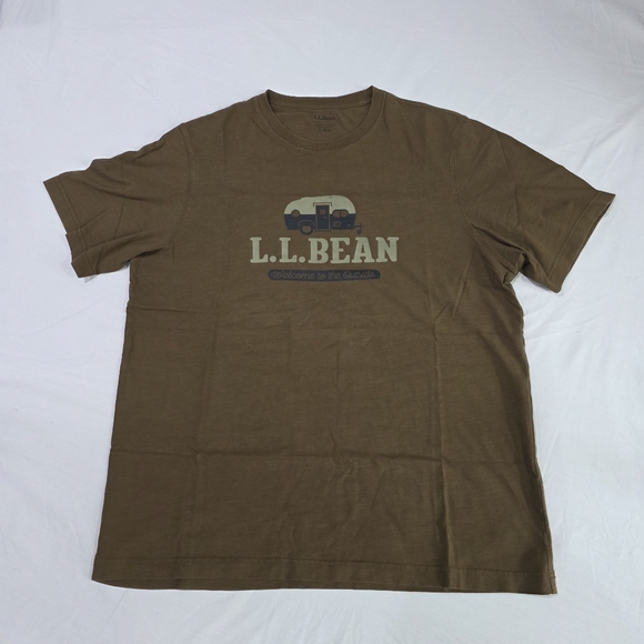 L.L. Bean Other - LL Bean Army Green Welcome to the Outside Camper T Shirt, Slightly Fitted. L